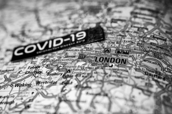 Londra Coronavirus Covid-19 Karantina arka planı
