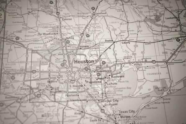 Houston Mapa Fondo —  Fotos de Stock