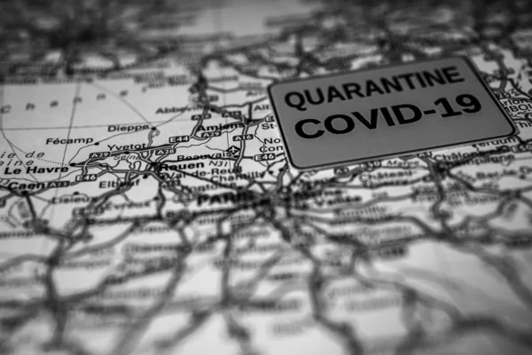 Paris Coronavirus Covid Quarantine Background — Stock Photo, Image