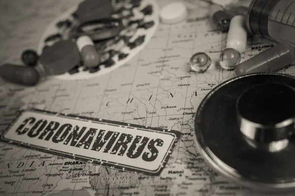 Coronavirus Menace Une Épidémie Provenance Chine — Photo