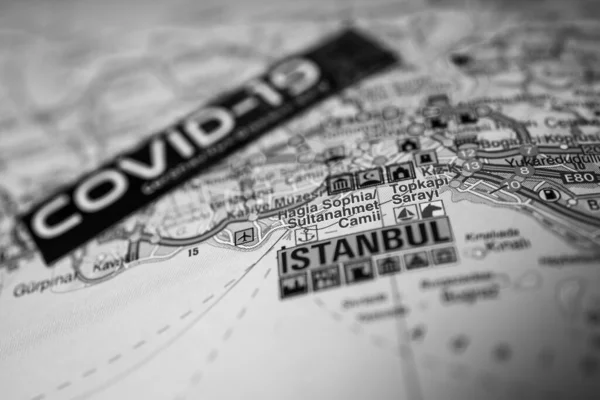 Istambul Coronavirus Covid Sfondo Quarantena — Foto Stock