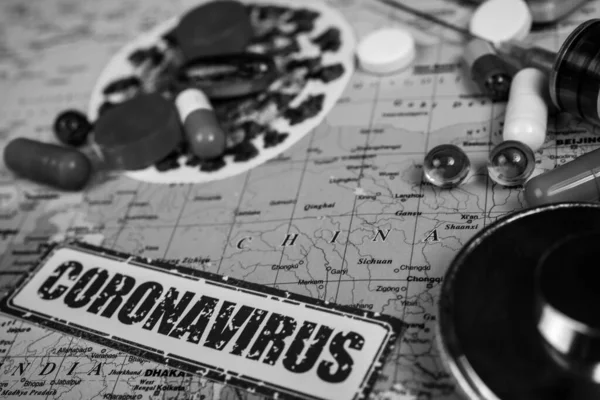 Coronavírus Uma Ameaça China Epidemia Saúde — Fotografia de Stock