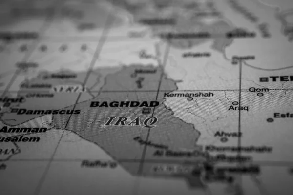 Irak Mapie Świata — Zdjęcie stockowe