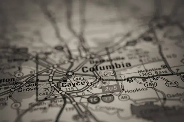 Columbia Estados Unidos Mapa Viaje Fondo — Foto de Stock