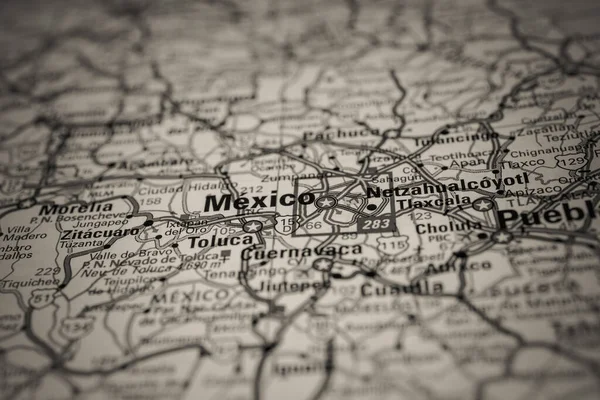 México Mapa Viagens México — Fotografia de Stock