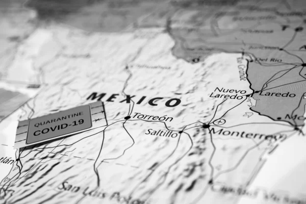 Mexiko Coronavirus Covid Quarantäne Hintergrund — Stockfoto