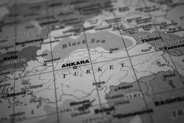 Turquia Mapa Mundo — Fotografia de Stock