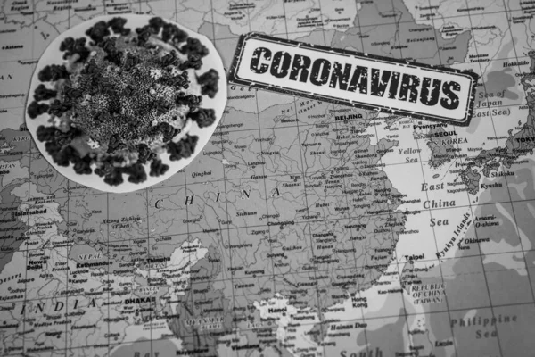 코로나 바이러스는 중국의 위협입니다 — 스톡 사진