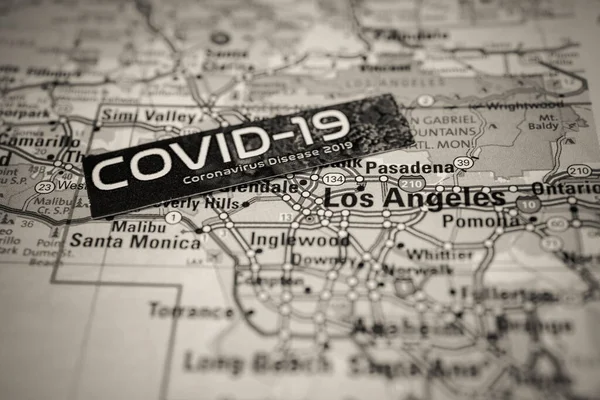 Los Angeles Coronavirus Covid Quarentena Fundo — Fotografia de Stock