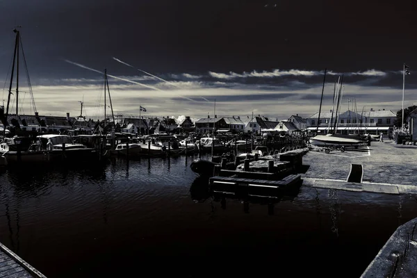 Bellissimo Porto Danese Con Yacht — Foto Stock