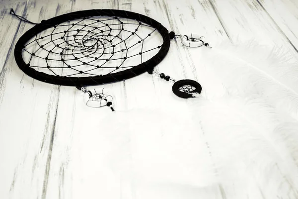 Dreamcatcher Fundo Arte Madeira — Fotografia de Stock