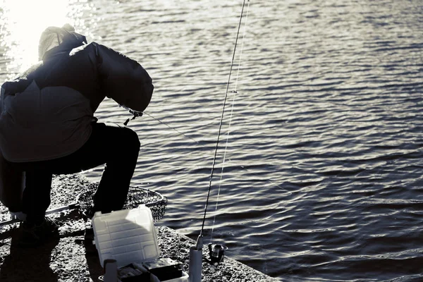 Forellenangeln Auf Dem See — Stockfoto