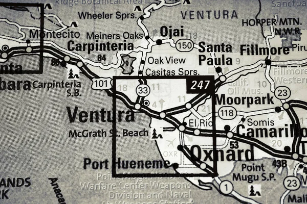 Ventura Usa Mapa Tarvel Fundo — Fotografia de Stock