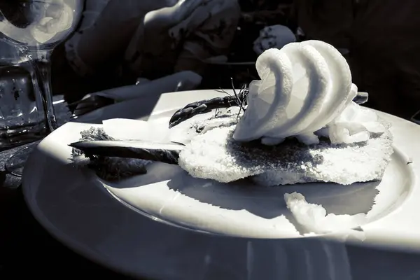 Comida Dinamarquesa Nacional Prato Restaurante — Fotografia de Stock