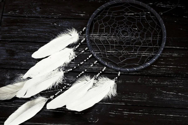 Dreamcatcher Wooden Art Background — Stock Photo, Image