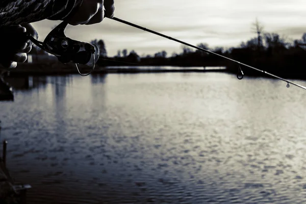 Риболовля Форелями Озері — стокове фото