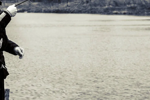 Hechtangeln Auf Dem See Freizeitfischerei — Stockfoto