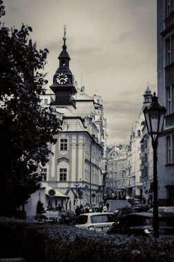 Güz Prag 'ın güzel sokakları ve mimarisi