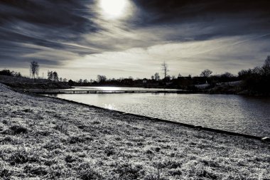 Gölde alabalık avı