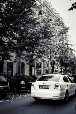 Güz Prag 'ın güzel sokakları ve mimarisi