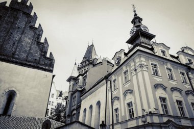 Güz Prag 'ın güzel sokakları ve mimarisi