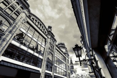 Antik Avrupa şehrinin sokakları ve meydanları