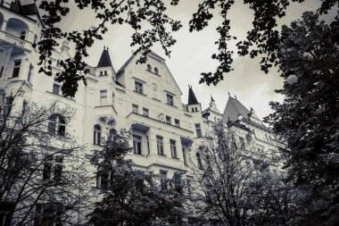 Güz Prag 'ın güzel sokakları ve mimarisi