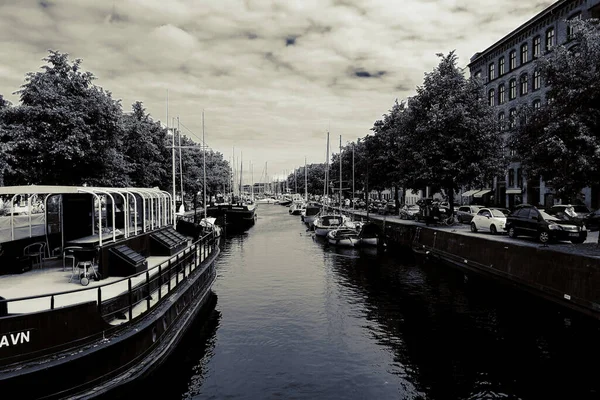 Straten Attracties Van Kopenhagen Een Reis Naar Kopenhagen — Stockfoto