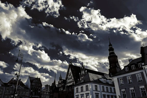 Straten Pleinen Van Oude Europese Stad — Stockfoto