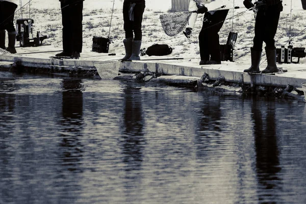 Forellenangeln Auf Dem See — Stockfoto