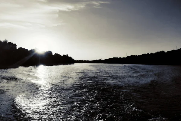 Bela Paisagem Fluvial Fundo Natureza — Fotografia de Stock