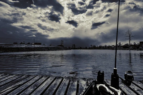 Рыбалка Отдых Городом Предпосылки Теме Отдыха — стоковое фото