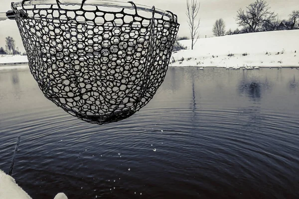 湖でのマス釣り — ストック写真