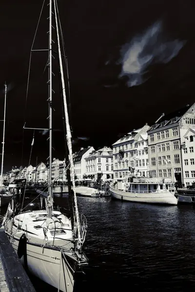 哥本哈根的街道和景点 去哥本哈根的旅行 — 图库照片