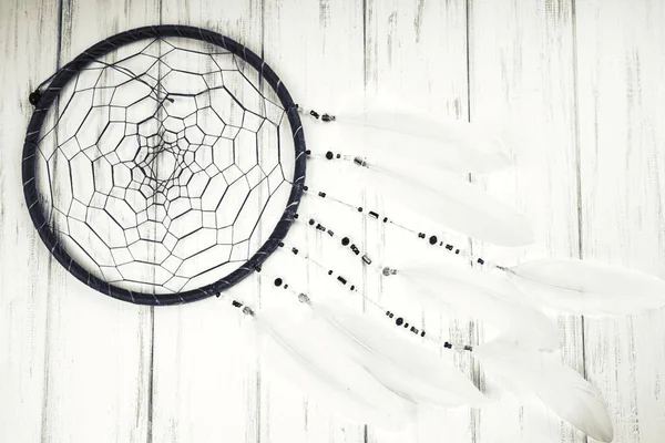 Dream Catcher Wooden Background — Stock Photo, Image