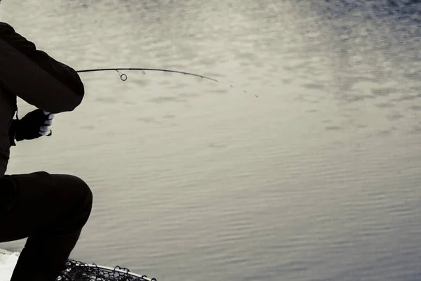 Pesca Truta Lago — Fotografia de Stock