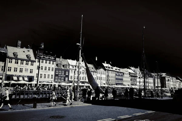 Straten Attracties Van Kopenhagen Een Reis Naar Kopenhagen — Stockfoto