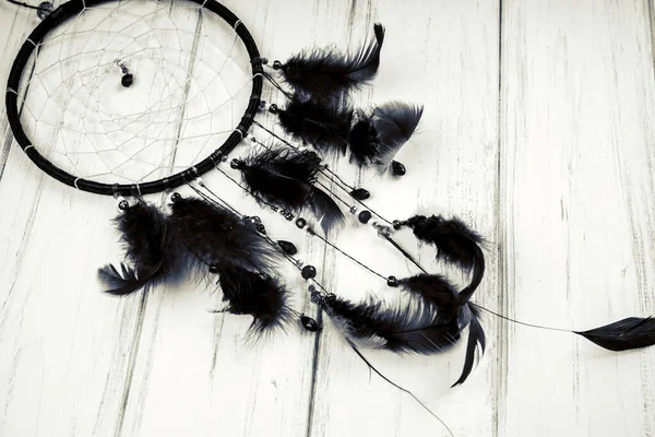 Dreamcatcher Trä Konst Bakgrund — Stockfoto