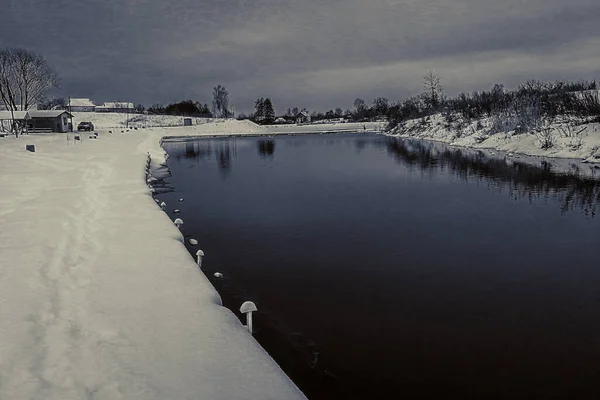 Pêche Truite Sur Lac — Photo