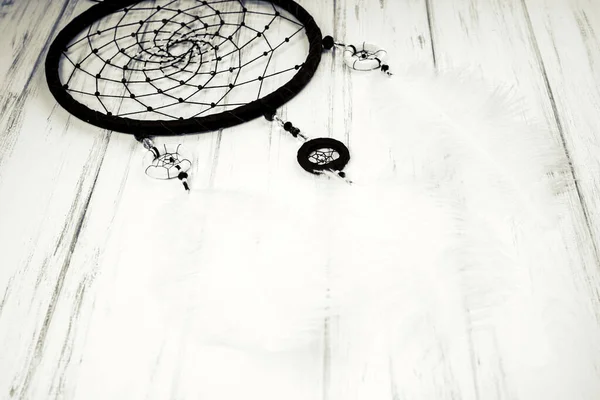 Dreamcatcher Fundo Arte Madeira — Fotografia de Stock