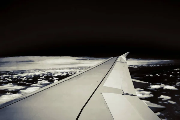 Uçakla Seyahat Seyahat Arka Planı — Stok fotoğraf