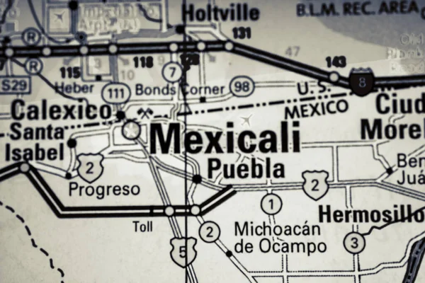 地图背景上的墨西哥人 — 图库照片