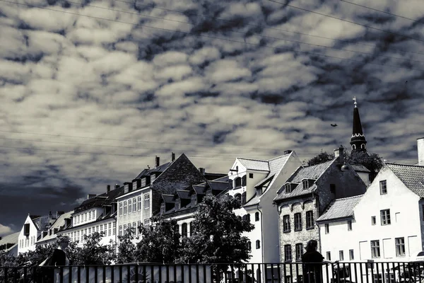 Copenhague Danemark Juillet 2019 Célèbre Christianshavn Avec Des Bâtiments Colorés — Photo