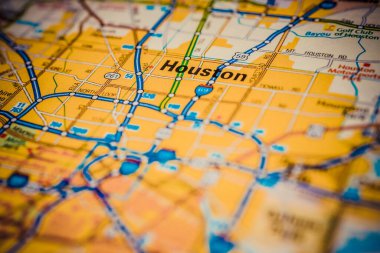Houston ABD seyahat haritası arka planı