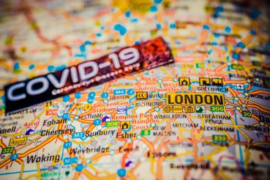 Londra Coronavirus Covid-19 Karantina arka planı