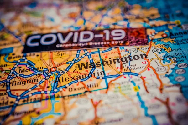 Washington Coronavirus Covid Quarantine Background — 스톡 사진