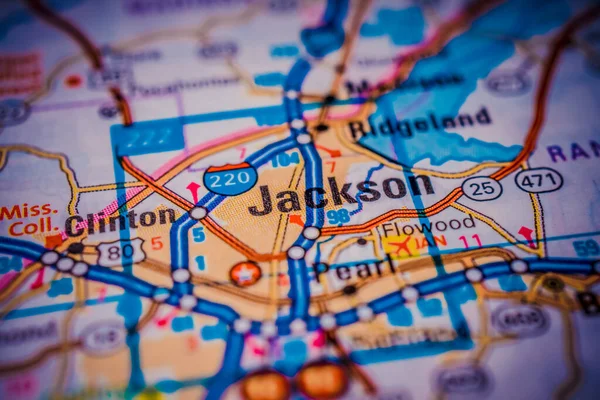 Jackson Mapa Fondo —  Fotos de Stock