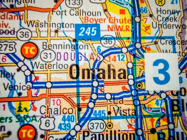 Omaha Usa Map — Stock Photo, Image