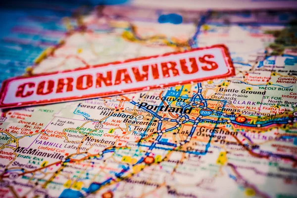 Портленд Карантині Covid Coronavirus — стокове фото