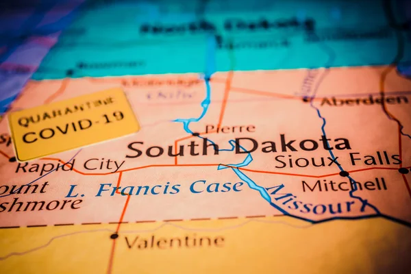 South Dacota State Covid Quarentena Fundo — Fotografia de Stock